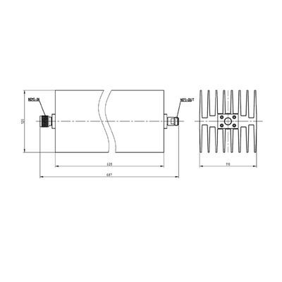 500 W Coaxial Fixed Attenuators 30 dB attenuators DC-18 GHz Connector N