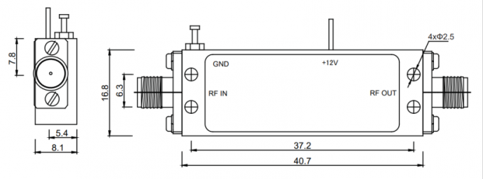 P1dB 19 dBm 0.5 - 1 GHz Wideband Low Noise Amplifier RF Power Amplifier 0