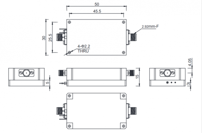 0.5-2GHz Narrow Band LNA P1dB 12 dBm RF Module Low Noise Amplifiers for Scientific Experiments and Astronomy 0