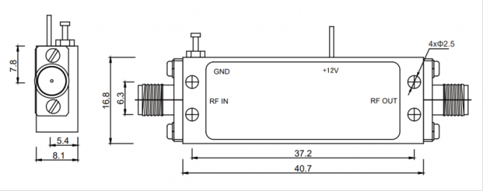 0.5-2 GHz P1dB 20 dBm Narrow Band LNA Low Noise Amplifier for RF and communication systems 0