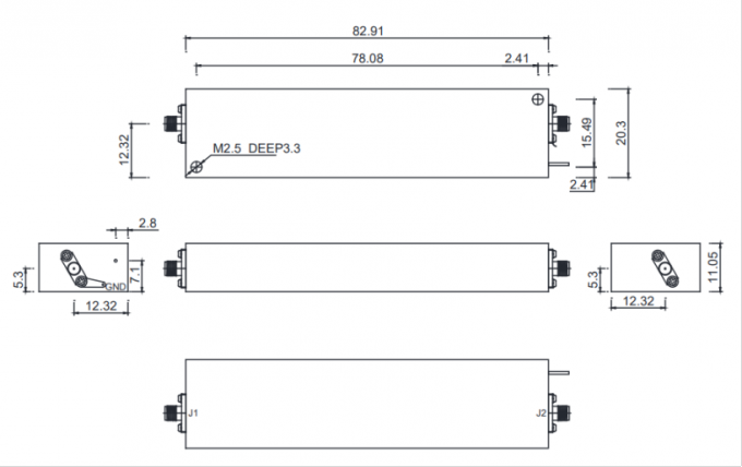 0.5-2 GHz 100W Wide Band Low Noise Amplifier For RF Systems Communication Equipment 0