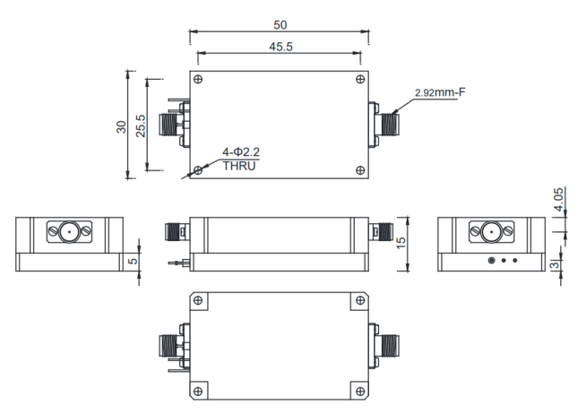 0.5-20 GHz P1dB 12 DBm Wide Band Low Noise Amplifier For Satellite Communications 0