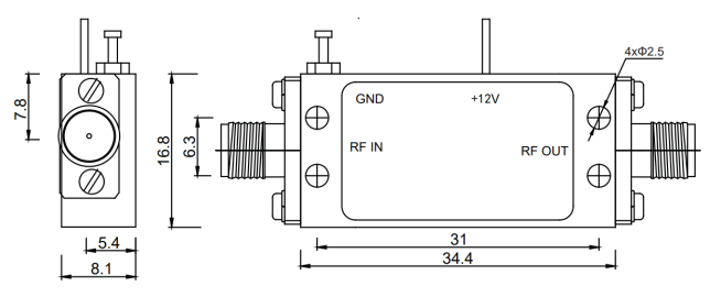 1-2 GHz P1dB 10 dBm Narrow Band LNA Low Noise Amplifier for Scientific and Industrial Measurements 0