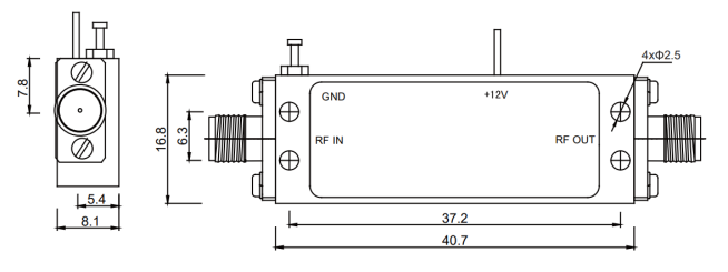 1-4 GHz P1dB 10dBm Wide Band Low Noise Amplifier For RF Receivers And Communication Systems 0