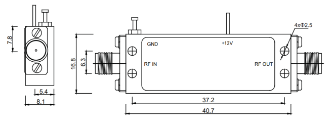 1-20 GHz P1dB 13dBm Wide Band Low Noise Amplifier For Satellite Communication Measurement Applications 0