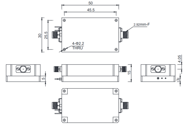 1-40GHz P1dB 13 dBm RF Amplifier Module Wideband Low Noise Amplifier for satellite communications 0