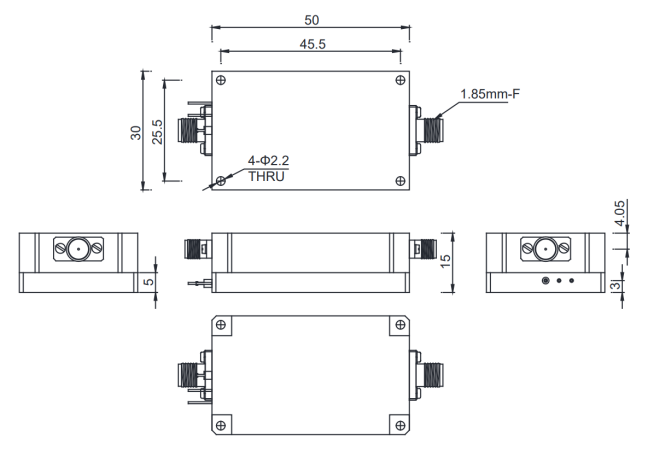 1-50 GHz Wide Band Low Noise Amplifier For Scientific Research And Instrumentation With 6.5 DB Noise Figure 0