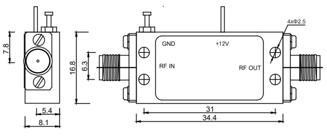 2-4 GHz 12dBm Wide Band Low Noise Amplifier In Test Equipment For Signal Amplification And Noise Testing 0