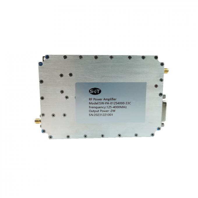 Customized Solid State High Power RF Amplifier 0125-4000MHz 2W 33dBm Microwave Amplifier for Military Communication 0