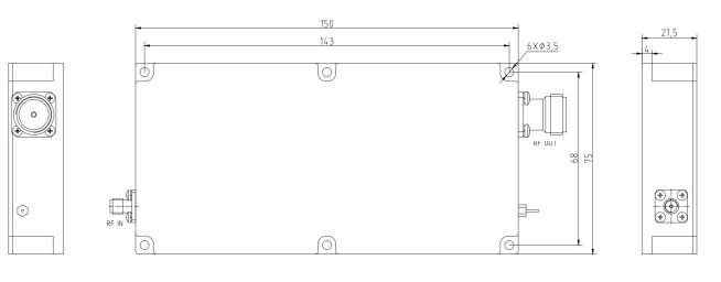 8-11GHz 20W RF Power Amplifier for Point-to-Point Microwave Communication with GaN Technology 1