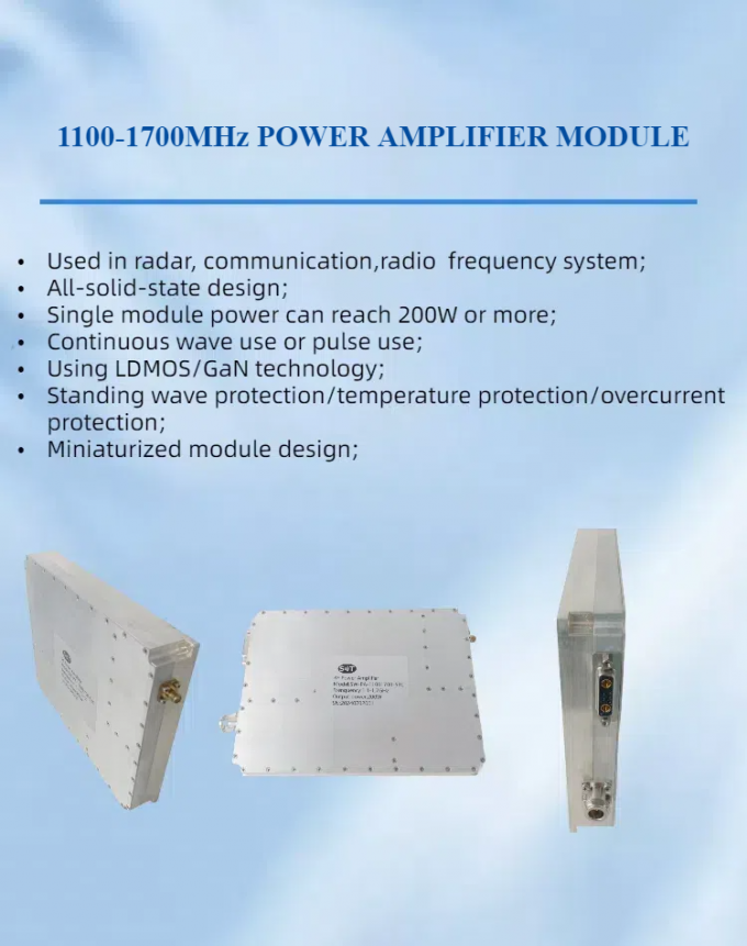 1100-1700MHz 200W Solid State RF Power Amplifier For Signal Amplification And Processing In Laboratory 0