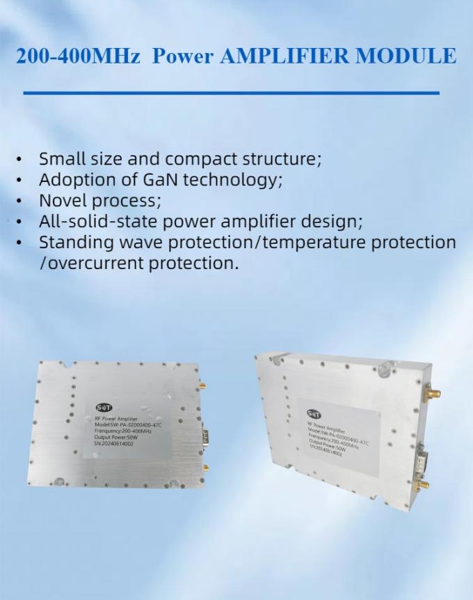 High Power Output 200-400MHz 50W RF Power Amplifier For Improved Signal Coverage And Quality 0