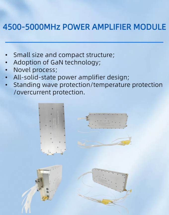 Customized 4500-5000MHz 100W Low Noise High Power RF Power Amplifier for Telecommunication 0