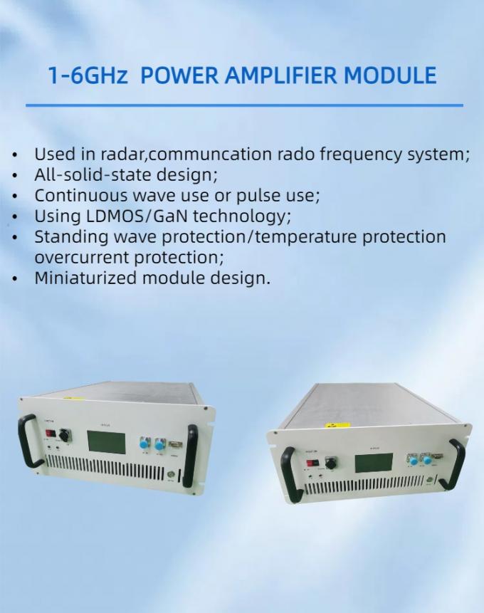 1000-6000 MHz C Band Power Amplifier Wideband Psat 40 W RF Power Amplifier for Telecommunication 0