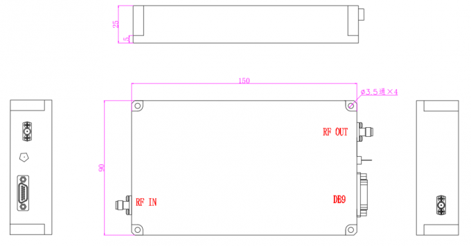 High Linearity and High Gain 1500-1900MHz 2W Amplifier Module L Band RF Power Amplifier for Wireless Communication 2