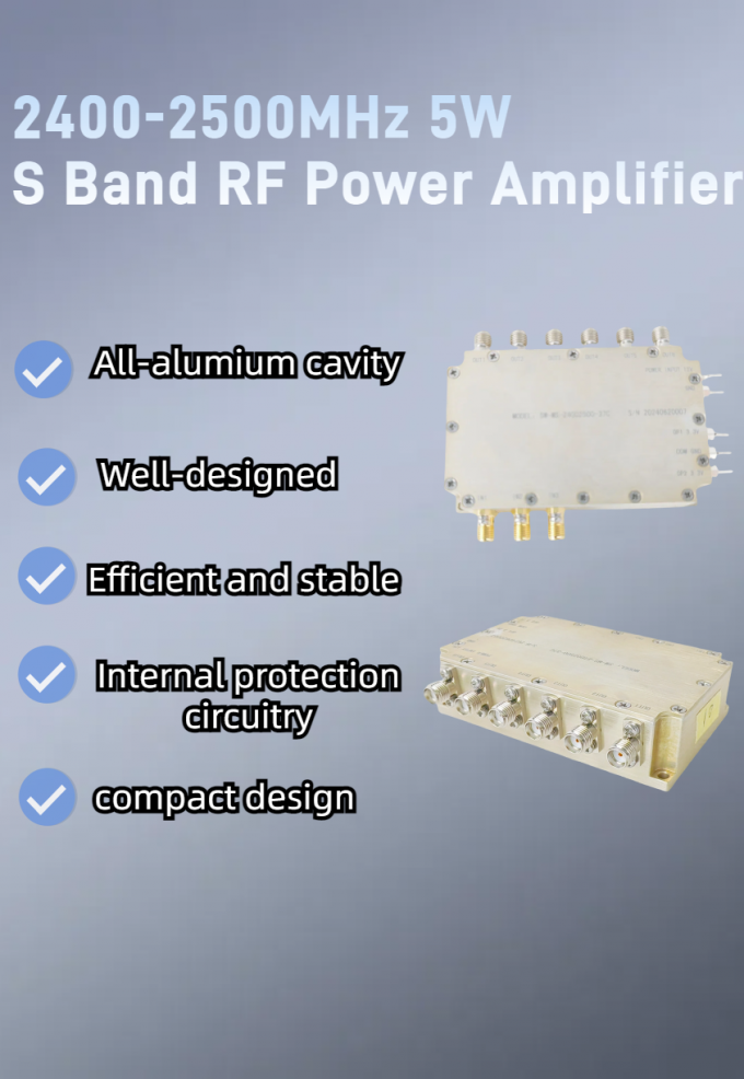 High Gain 37dB 5W S Band Power Amplifier for Amplifying Signals in Wireless Communication (such as Wi-Fi and Bluetooth) 0