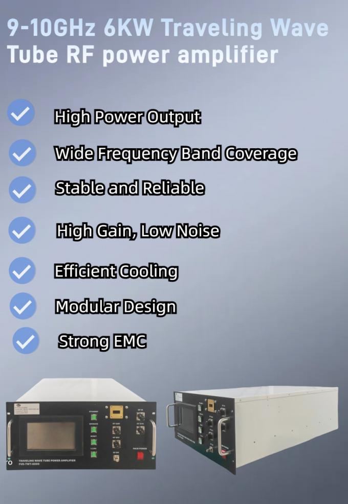 High Power Microwave Amplifier 9-10GHz 6kw Traveling Wave Tube RF Power Amplifier 0