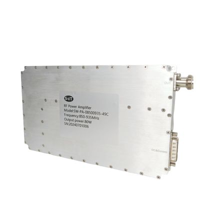 China High Linearity and Low Noise 850-935MHz 80W UHF RF Power Amplifier for RF Systems and Test Equipment