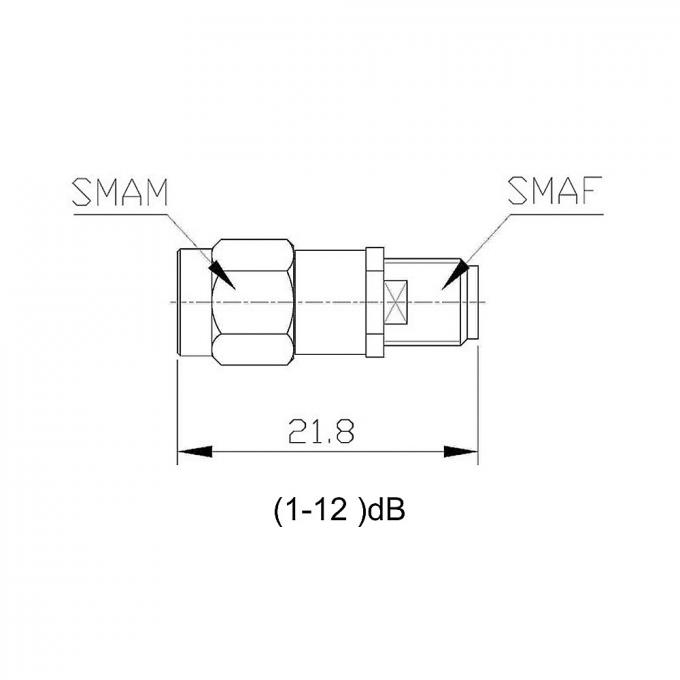 2 W Coaxial Fixed Attenuators DC-18 GHz Connector SMA 1