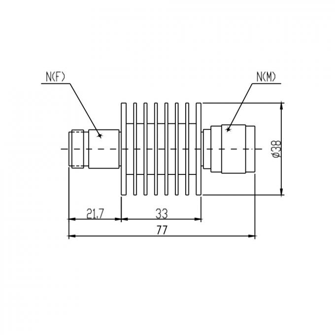 10 W Coaxial Fixed Attenuators DC - 18 GHz Connector N TNC 10 Db SMA Attenuator 1