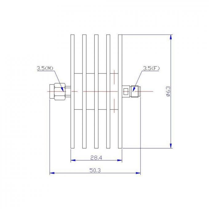 25 W 3.5 mm Attenuators Coaxial Fixed DC-26.5 GHz Connector 1