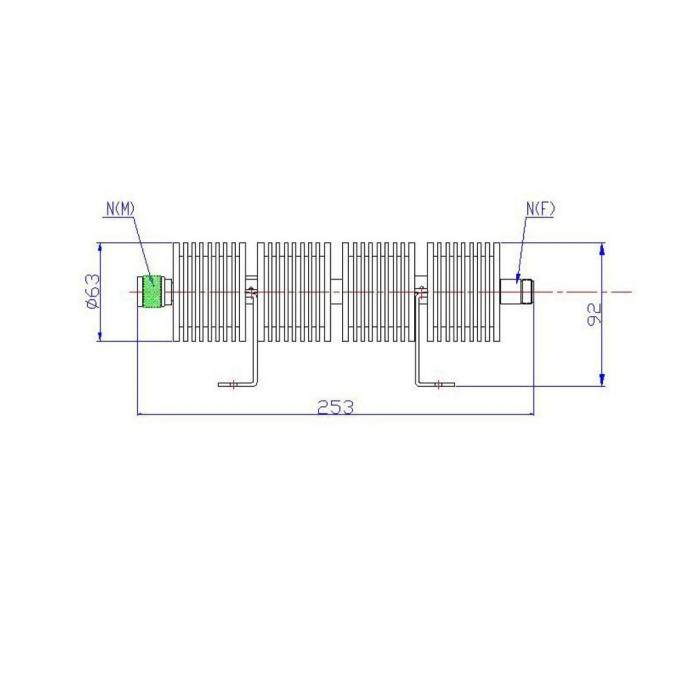100 W Coaxial Fixed Dual Linear Polarization Antenna 40 dB Attenuator SMA TNC 1