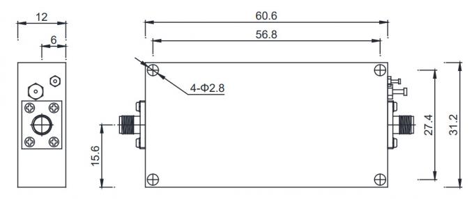 0.02 - 2GHz  P1dB 15 dBm Narrow Band LNA Low Noise Amplifier for test and measurement equipment 0