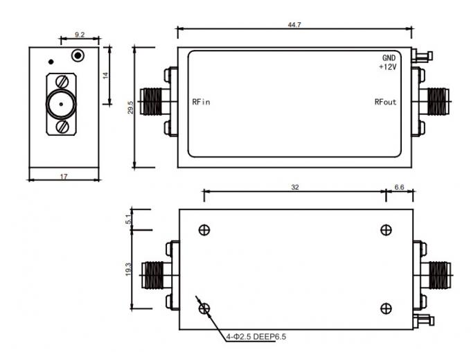 0.4 - 6 GHz P1dB 25dBm C Band Power Amplifier RF Amplifier 1