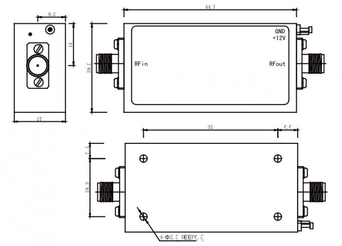 4 To 8 GHz C Band Power Amplifier P1dB 20 dBm Balanced RF Power Amplifier 1