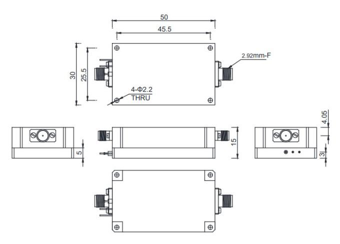 1 - 40 GHz Ka Band High Power Amplifier P1dB 20 dBm RF Power Amplifier 1