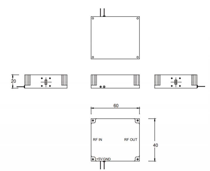 75-90 GHz Millimeter Wave Amplifiers P1dB 16 dBm RF Power Amplifier 1