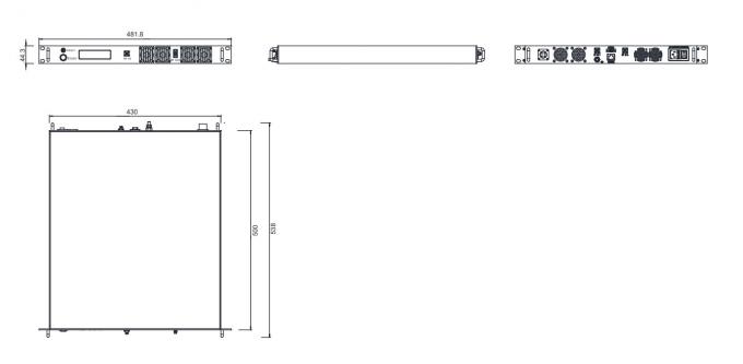 Psat 45.5 dBm L Band Power Amplifier 1 - 2 GHz Radio Frequency Amplifier 1