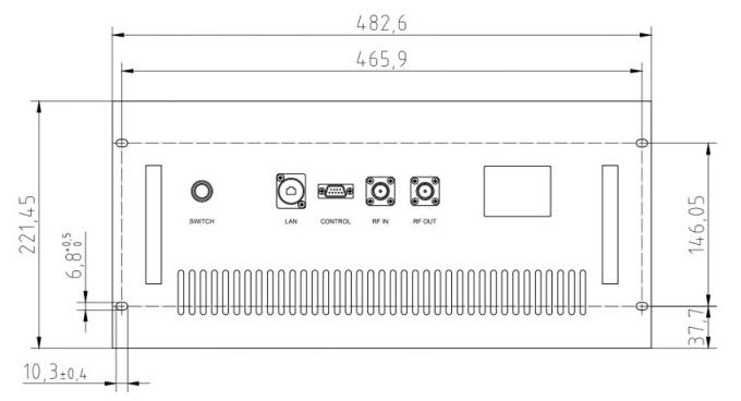 9 KHz - 250 MHz EMC Amplifier High Power Psat 500 W Wideband Differential Amplifier 1