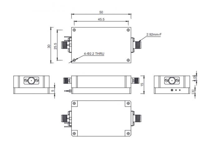 0.7 - 4 GHz S Band Power Amplifier P1dB 27 dBm RF Transmitter Amplifier 1