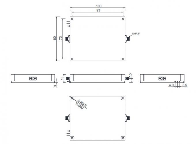 1-2 GHz L Band Optical Amplifier communication Module Psat 40dBm 10w RF power amplifier for Military and Defense 1