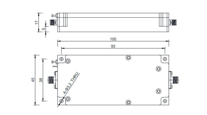 2 - 18 GHz Wideband Power Amplifier Psat 40 dBm EMC Amplifier 1
