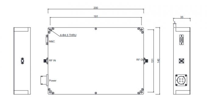 3 -18 GHz Psat 42dB Wideband RF Power Amplifier High Power Amplifier for measurement, and testing applications 1