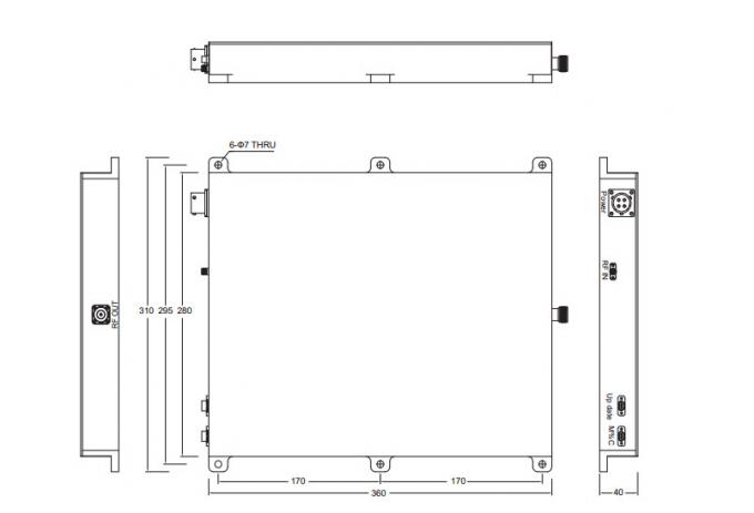 6 - 11 GHz High Power Amplifier Psat 49.5 dBm High Voltage RF Power Amplifier for microwave links 1