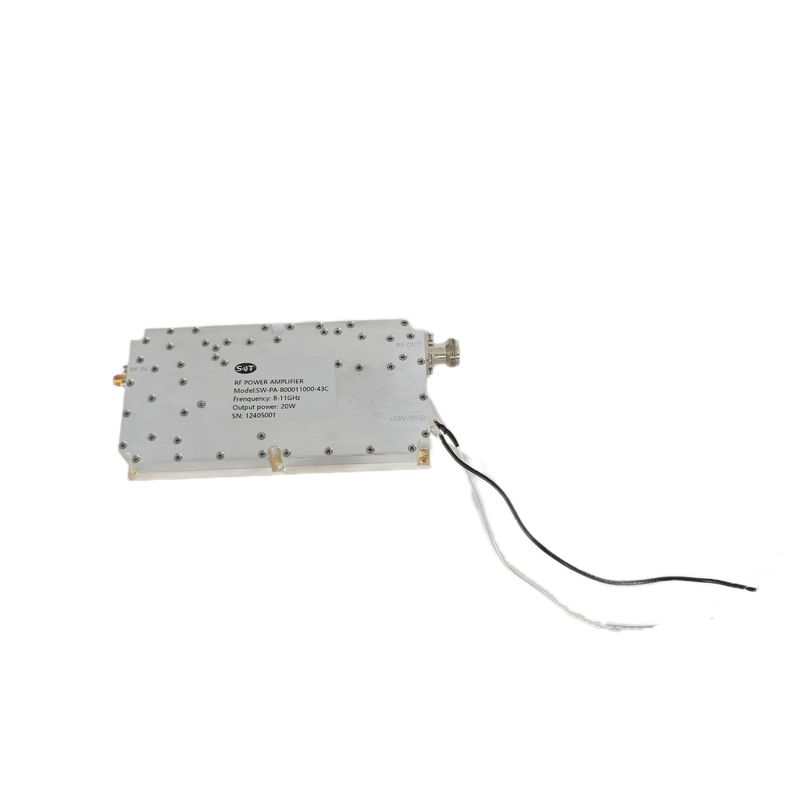 8-11GHz 20W RF Power Amplifier for Point-to-Point Microwave Communication with GaN Technology