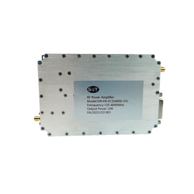 Quality Customized Solid State High Power RF Amplifier 0125-4000MHz 2W 33dBm Microwave Amplifier for Military Communication factory
