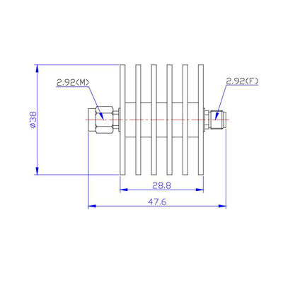 DC-40 GHz 10 W Attenuators Connector 2.92  mm Attenuator