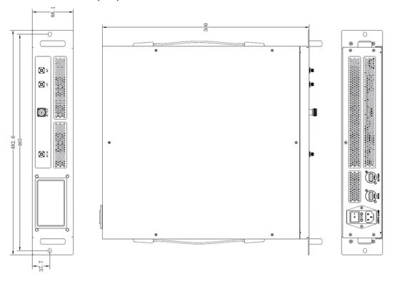 High Gain 0.05~ 0.5 GHz Psat 40 dBm  Enhances signal strength RF Power Amplifier for various communication systems