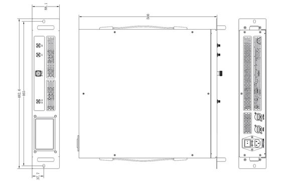 40dB Gain 2 - 6 GHz C Band Amplifier Past CW 40 W RF Amplifier 240Volt