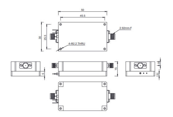 0.7 - 4 GHz S Band Power Amplifier  P1dB 27 dBm RF Transmitter Amplifier