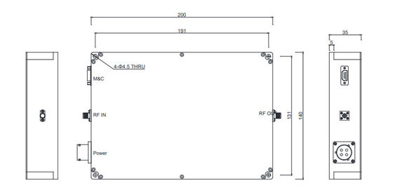3 -18 GHz Psat 42dB Wideband RF Power Amplifier High Power Amplifier for measurement, and testing applications