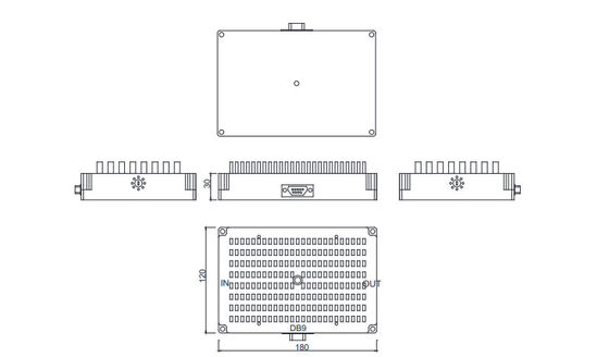 43-46 GHz Narrow Band LNA Psat 41W Low Noise Figure Amplifier For Millimeter-Wave Communication