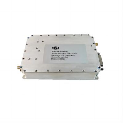Customized Solid State High Power RF Amplifier 0125-4000MHz 2W 33dBm Microwave Amplifier for Military Communication
