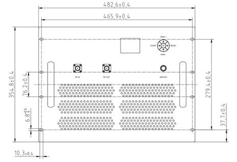 1-2GHz 330W Ultra Wideband Power Amplifier Chassis High Power Amplifier (8U 19inch rack mounted) for EMC Test