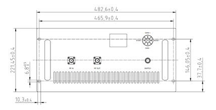 Customized High Power Output 2-6GHz 150W 52dB Ultra Wideband Rackmount Power Amplifier for Test and Measurement